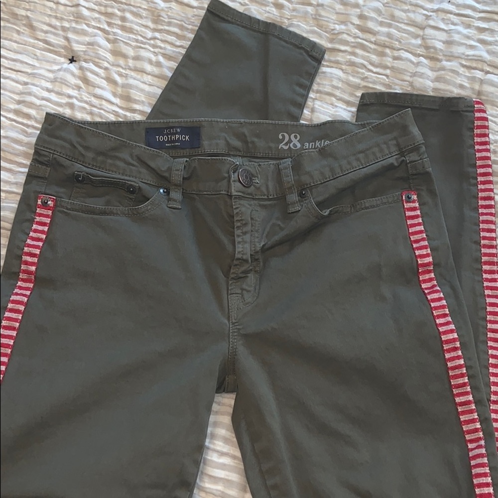 J.Crew Pants with Side Stripe- size 28
